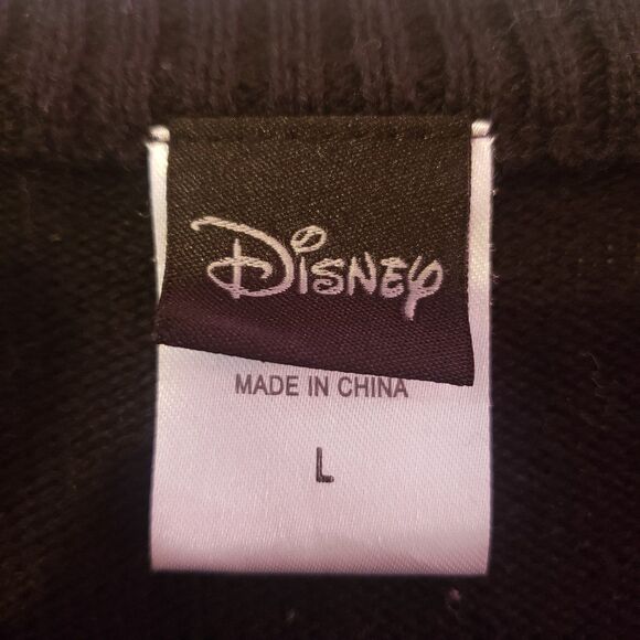 DISNEY Mickey Mouse Black Christmas Oversized Sweater Size Large - Picture 3 of 6
